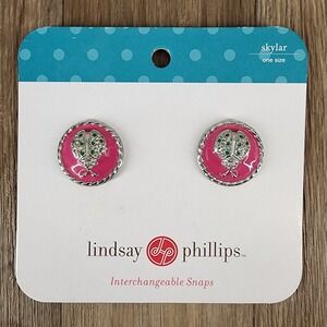 Lindsay Phillips Skylar Pink Ladybug Interchangeable Shoe Snaps Charms